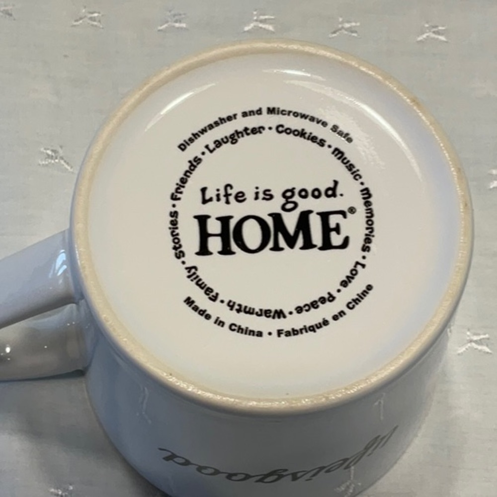 Life is Good Large Ceramic Mug Let’s Stay Home - Picture 5 of 5